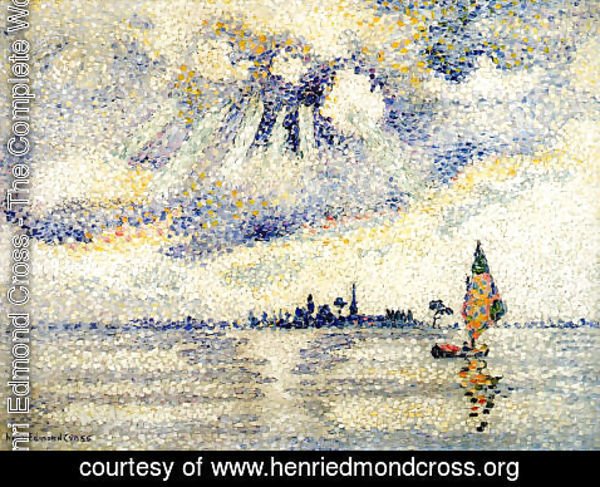 Henri Edmond Cross - Sunset on the Lagoon, Venice, c.1903-04