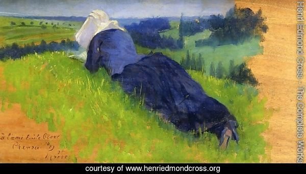 Peasant Woman Stretched out on the Grass