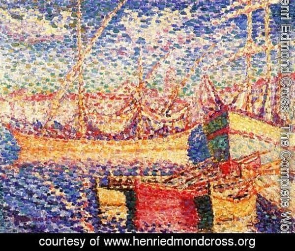 Henri Edmond Cross - Boats in the Port of St. Tropez