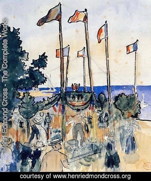 Henri Edmond Cross - The Fourth of July by the Sea