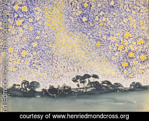 Henri Edmond Cross - Landscape with Stars