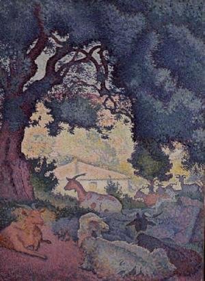 Henri Edmond Cross - Landscape with Goats, 1895
