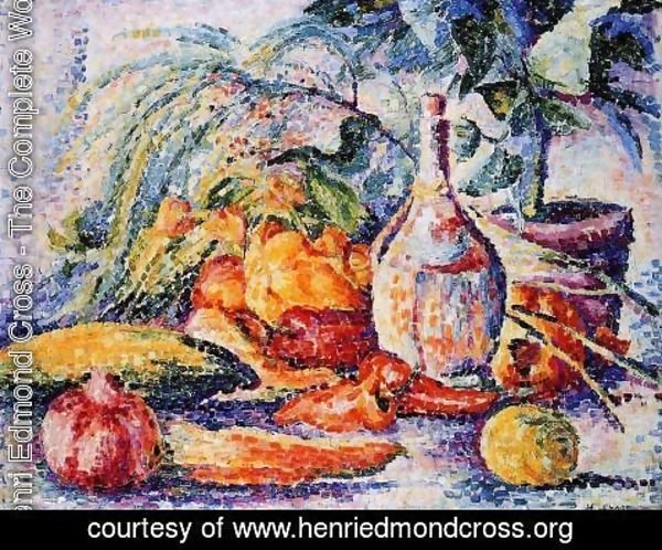 Henri Edmond Cross - Still Life with Bottle of Wind