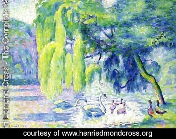 Henri Edmond Cross - Family of Swans