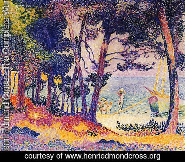 Henri Edmond Cross - A Pine Wood, Provence 1906