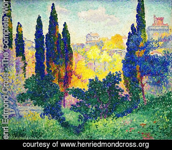 Henri Edmond Cross - Cypress In Cagnes